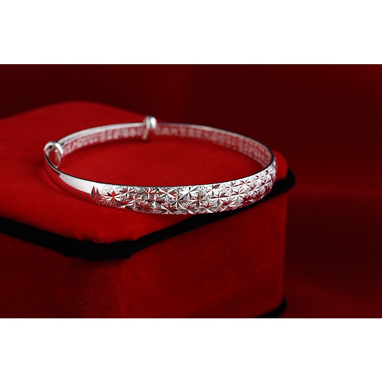 Goldkingdom Aksesoris Perhiasan Fashion Ready Stock Desain Minoritas Gelang Perak Gelang Bayi Bintang Berlapis Perak Wanita &amp;#039; s Perhiasan Eropa Dan Amerika