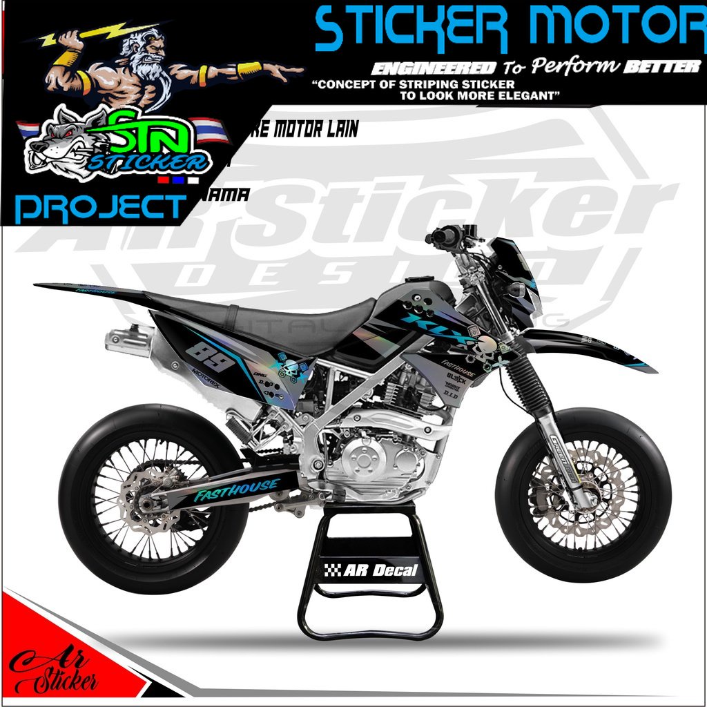 Decal Hologram Chrome Pelangi KLX Lama, KLX Old - Dekal stiker Full Body KLX L / KLX S 014