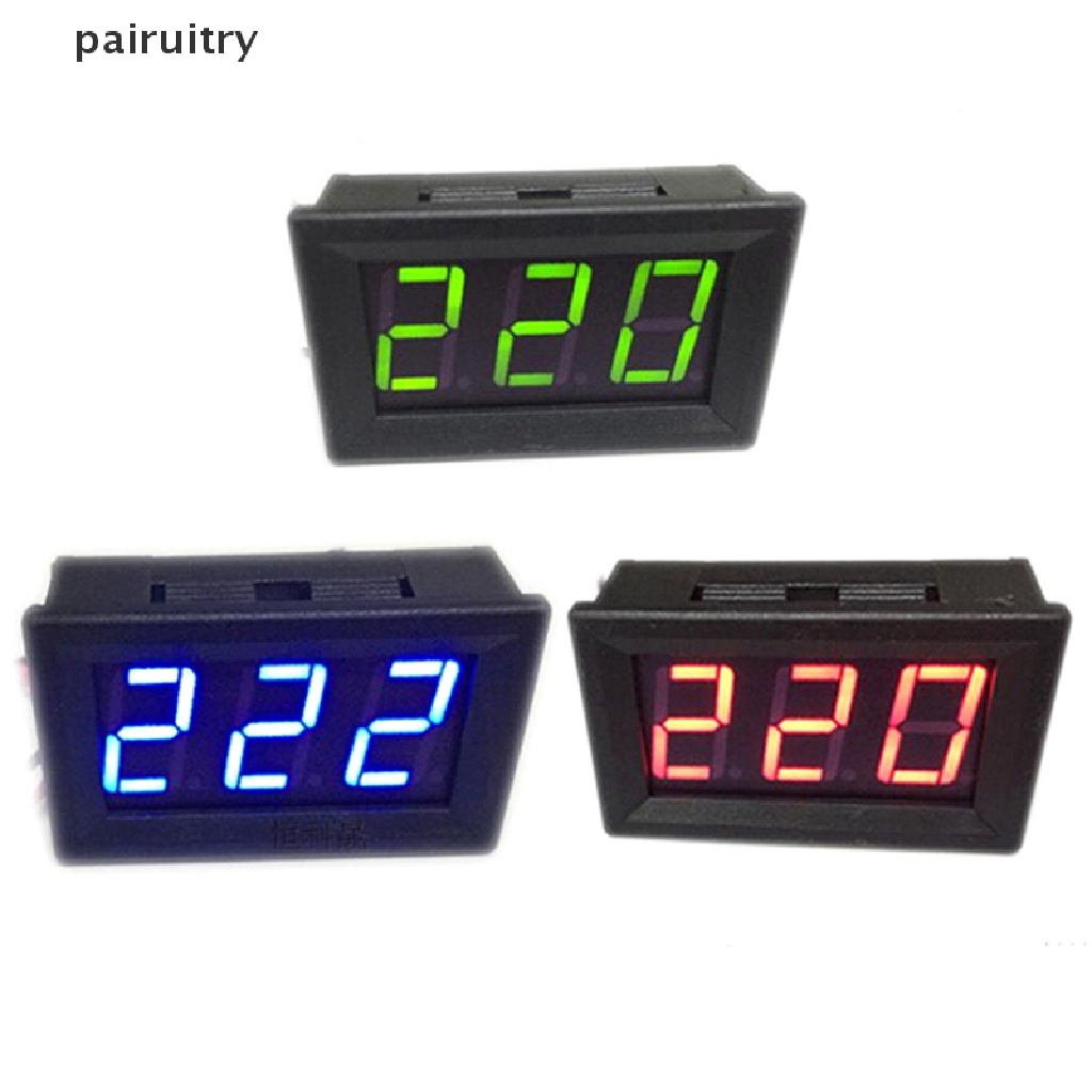 Prt AC 70-500V digital voltmeter LED display 2kabel volt Tes Tegangan meter PRT