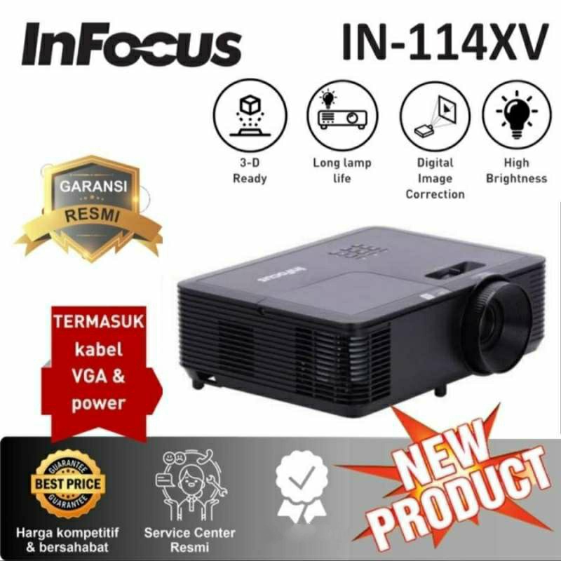 PROYEKTOR INFOCUS IN 114XV XGA HDMI 3800 LUMENS / PROJECTOR IN114XV IN-114XV GARANSI RESMI