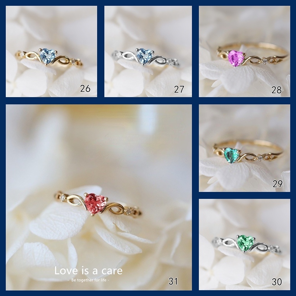 Goldkingdom Fashion Perhiasan Aksesoris Ready Stock Musim Panas Cahaya Mewah Niche Gadis Manis Lucu Busur Sayap Berlian Bertatahkan Cincin Perempuan Yang Dapat Disesuaikan