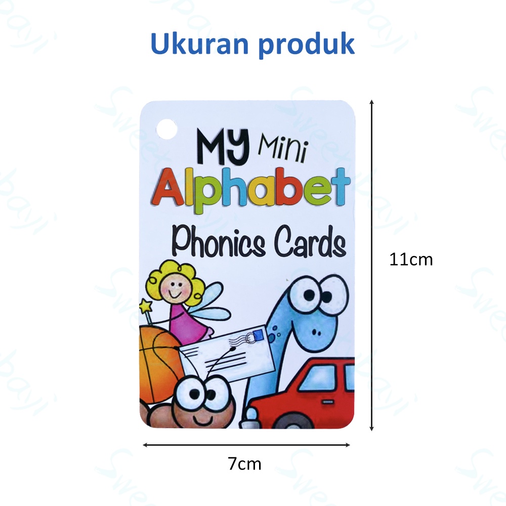 SweetyBayi Flashcard anak anti air Mainan edukasi belajar huruf flash card alphabet 27pcs