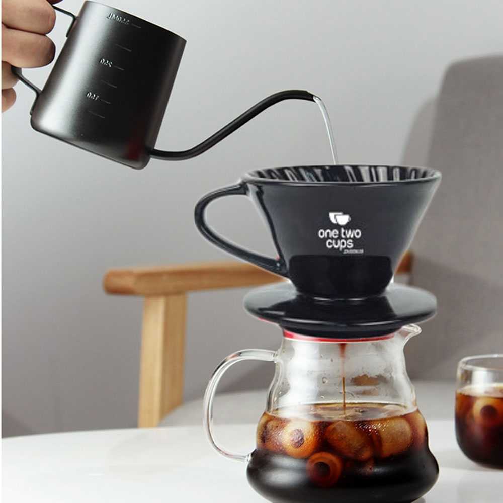 (BISA COD) FTIHSHP  Filter Penyaring Kopi V60 Glass Coffee Filter Dripper - ZM00639