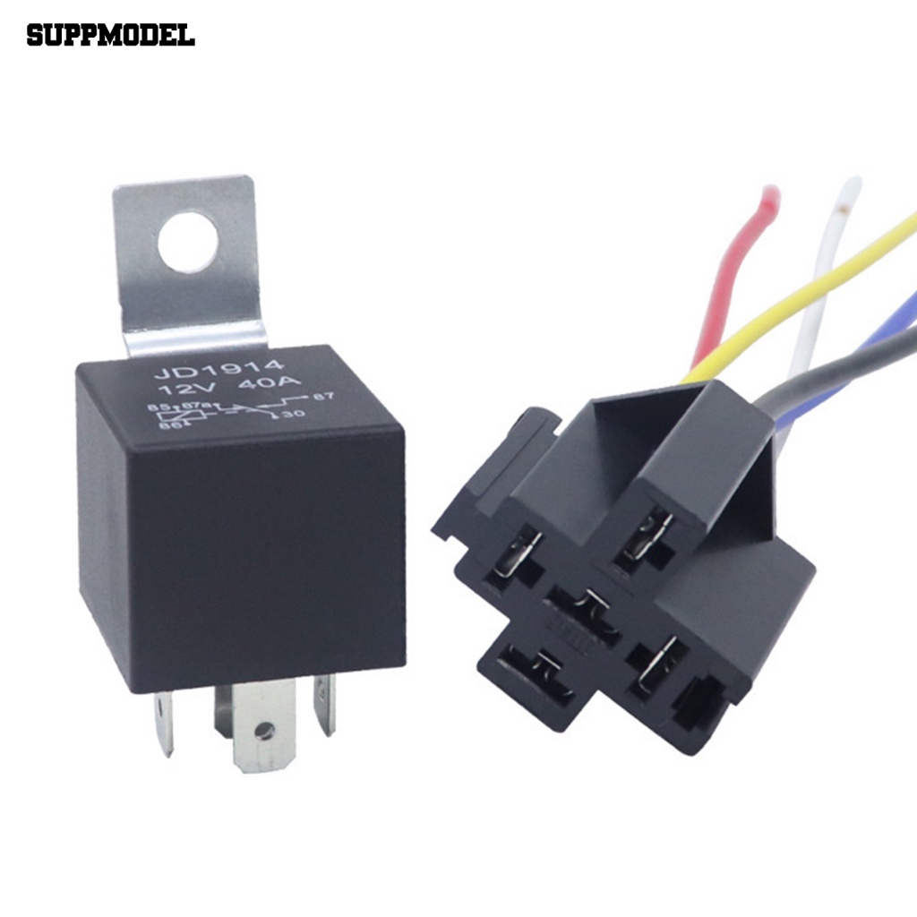 Suppmodel Universal JD1914 Anti Air Otomotif Mobil12/24V 5pin Auto Relay Dengan Soket