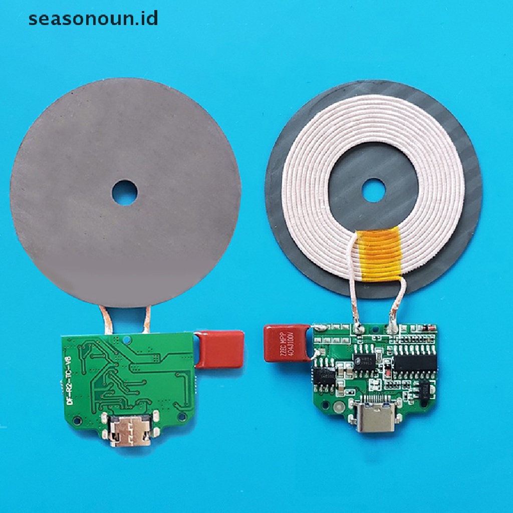 Seasonoun 15W Qi Pemancar Modul Charger Nirkabel Cepat Dengan Box PCBA Circuit Board Coil DIY Port Tipe-c.