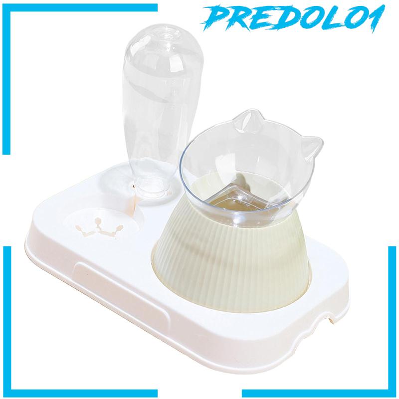 [Predolo1] Mangkuk Makanan Kucing Miring Pet Feeder Waterer Food Feeding Dog Bowl Drink Fountain