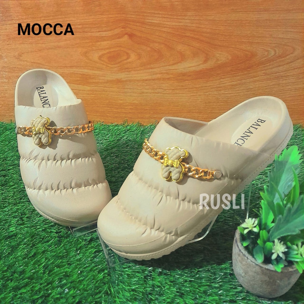 (COD) Sandal Bakpau Lembut Jelly Import Motif Rantai Balance 1631-3 37