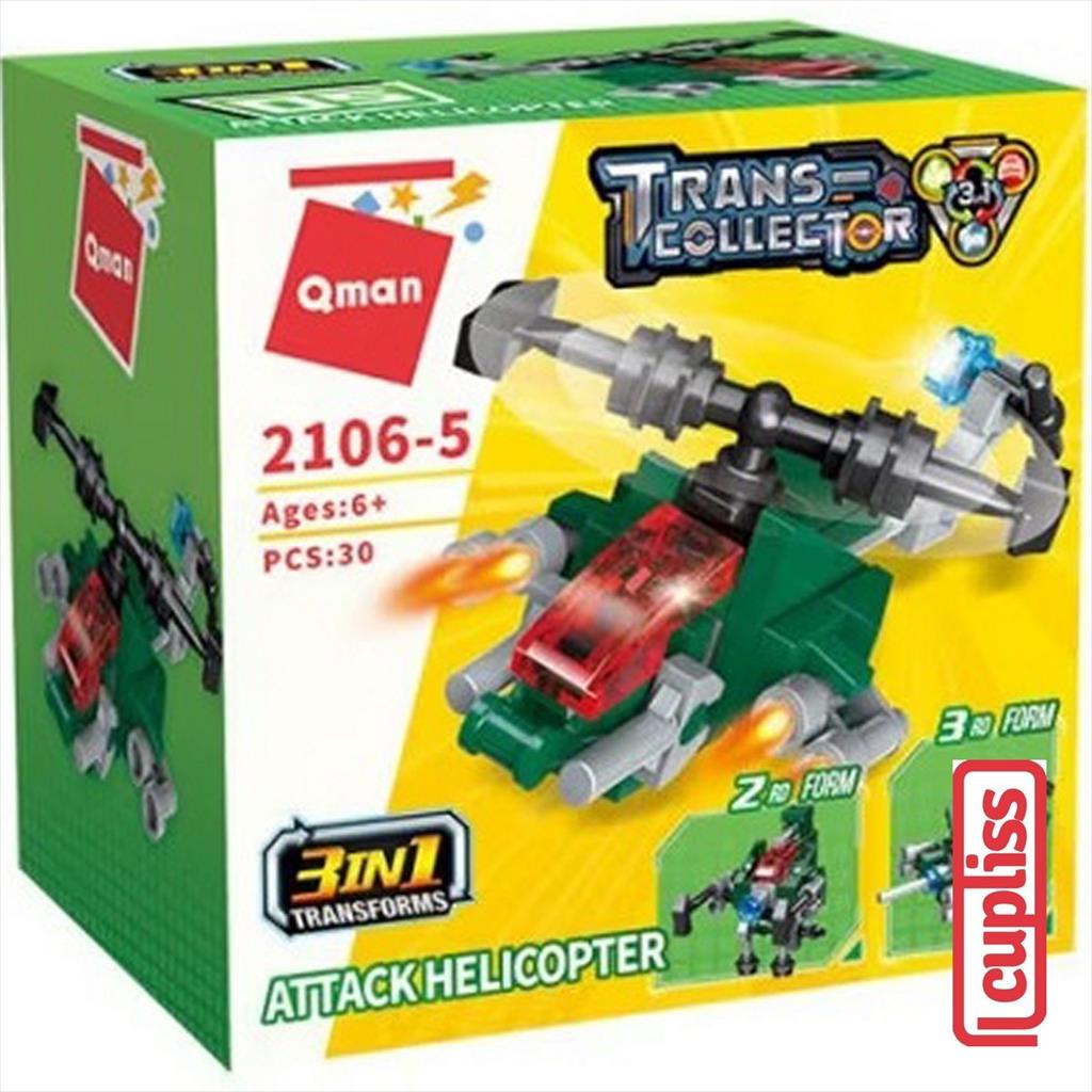 QMAN City Guard 3in1 Attack Helicopter 2106-5