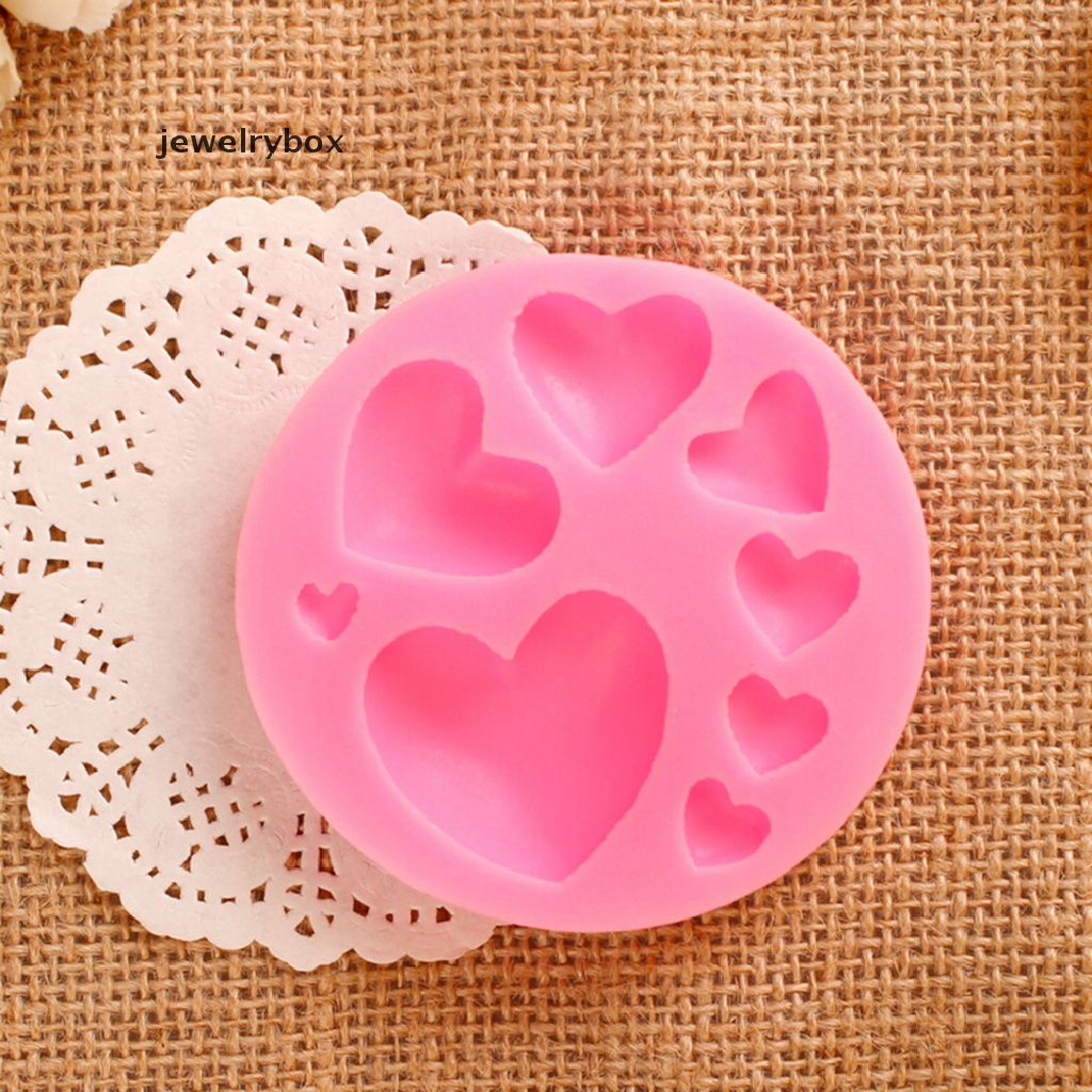 [jewelrybox] 3d DIY Heart Fondant Mold Silicone Cake Decorag Craft Sugar Cetakan Coklat Butik