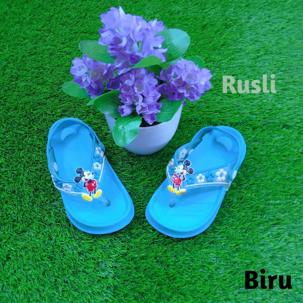 (COD) Sandal Jepit Karet Bayi Anak Motif Mickey Shevano 149