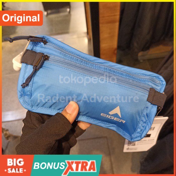 Tas Pinggang EIGER1989 MONBELT Waist Bag Blue Biru 91000 7066 Original Bdg