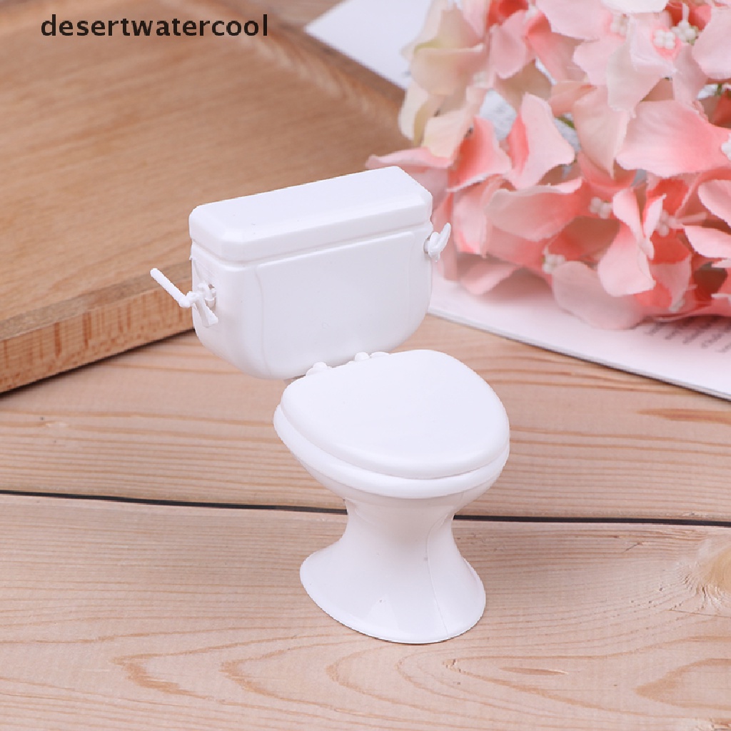 Deid Furniture Rumah Boneka Vintage Kamar Mandi Toilet Miniatur Mainan Boneka Aksesoris Martijn