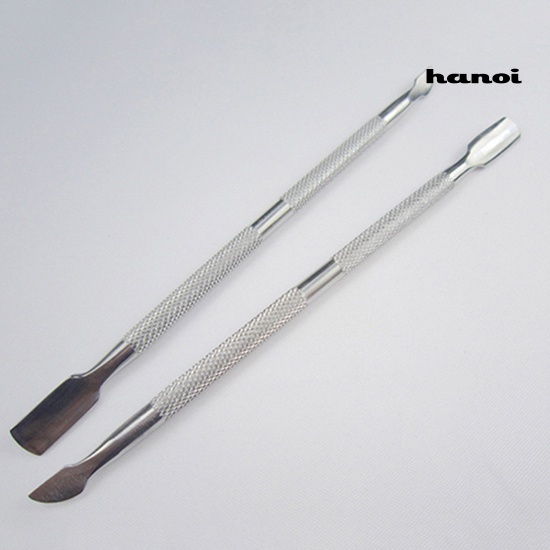 Hi * Stainless Steel Cuticle Nail Pusher Remover Double Ended Pedicure Manicure Tool