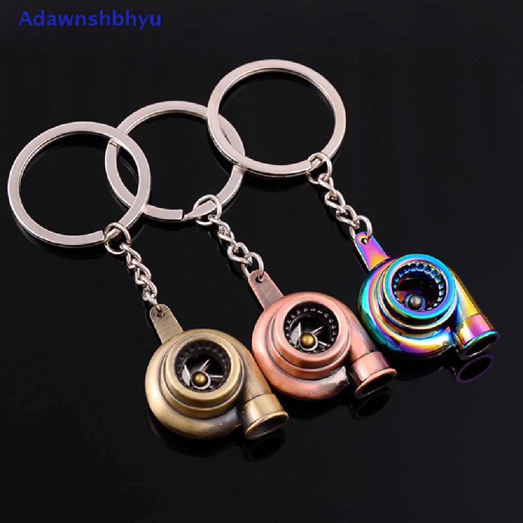Adhyu Mini Turbo Turbocharger Gantungan Kunci Spinning Turbine Key Chain Ring Keyring ID