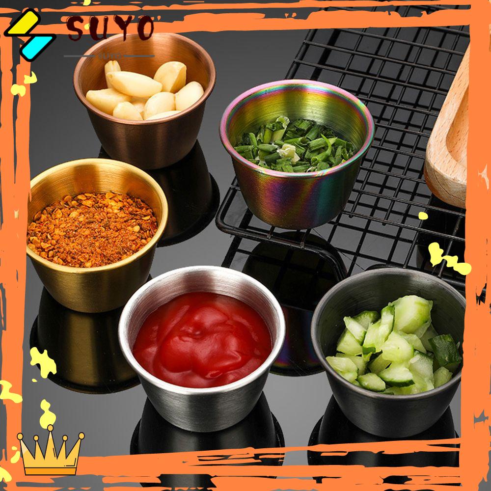 Suyo 2pcs Mini Sauce Cup Repeatable Kitchen Storage Subpaket Bowl Seasoning Dish Piring Wadah Saus