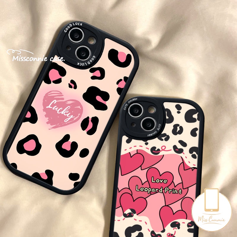 Casing Soft Couples Case Infinix Hot9 10 Play 10T 11 10s 11s Hot 10 Lite Smart5 6 Note8 Lucky Love Heart Fashion Motif Leopard Pasangan Soft Tpu Back Cover