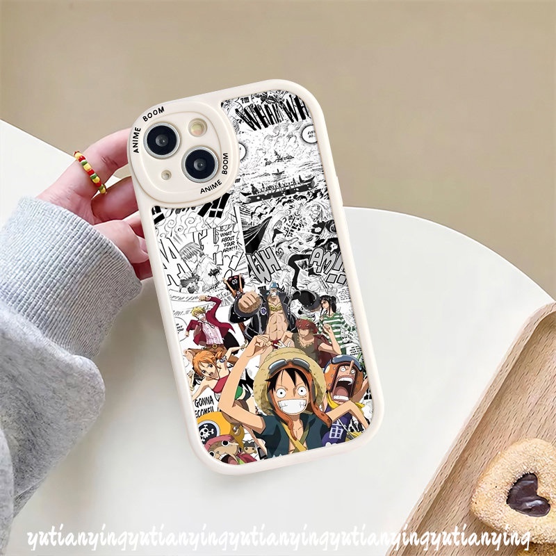 Case One Piece Anime Kartun Trendy Oppo A17 A55 A3S A16K A53 A31 A12 A78 A54 A95 A5 A74 A76 A9 A57 A15 A17K A16 A5s A58 A77s A7 A96 A16E A92 A1K Reno8 7 5F 7Z Luffy Sarung Soft Case