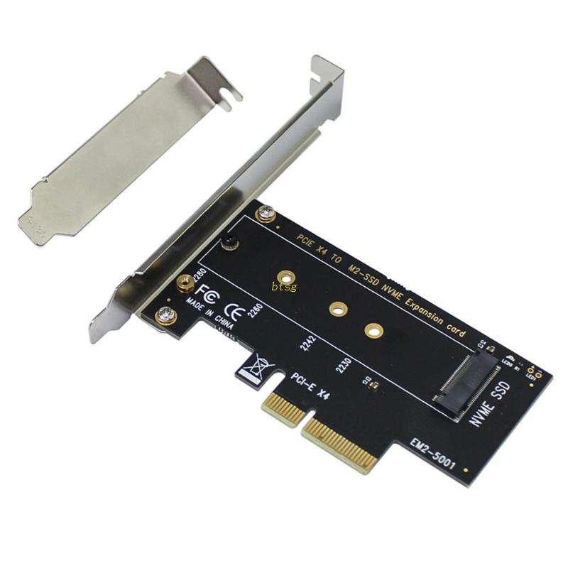 Btsg M.2 NVME to PCIe 3.0 x4 Adapter M.2 NVME SSD to PCI-e 3.0x4 Host Controller Kartu Ekspanding, Mendukung 2280,60,42,3