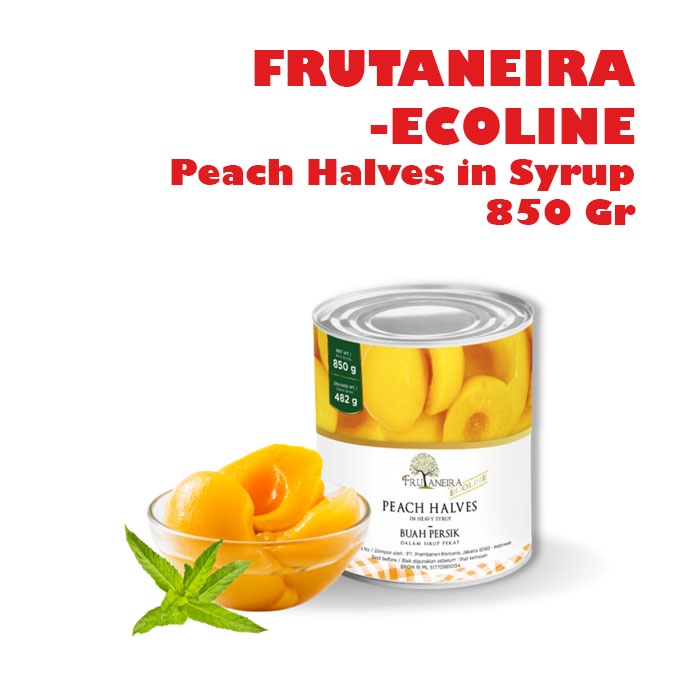 

QH FRUTANEIRA-ECOLINE Peach Halves in Syrup 850 Gr