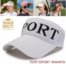 Topi Golf Wanita Sport Women Cap Olahraga Pantai Outdoor Run Lari Jogging Joging Sun Hat Cewek Cewe 