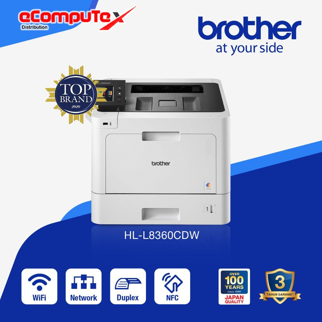 PRINTER BROTHER HL-L8360CDW / L 8360CDW LASER COLOUR PRINT ONLY DUPLEX WIFI RESMI