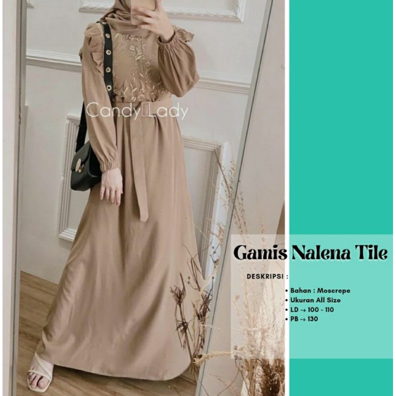 Tren Baju Muslim Gamis Nalena Swan Tile Daily Dress Busui Gamis Brokat Gamis Kondangan Terlaris / Ra