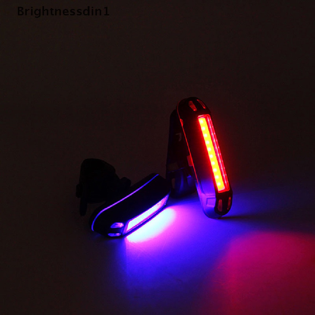 [Brightnessdin1] Lampu Belakang Sepeda Tahan Air Berkendara Cahaya Belakang Led Usb Dapat Dicharge Sepeda Gunung Bersepeda Lampu Tail-Lamp Lampu Sepeda Lampu Butik