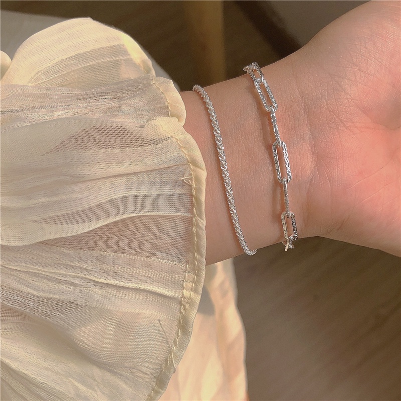 2-piece Gelang Perempuan Musim Panas Ins Fashion Sederhana Gelang Berkilau Gelang Starry High-End Gelang Hadiah Perempuan