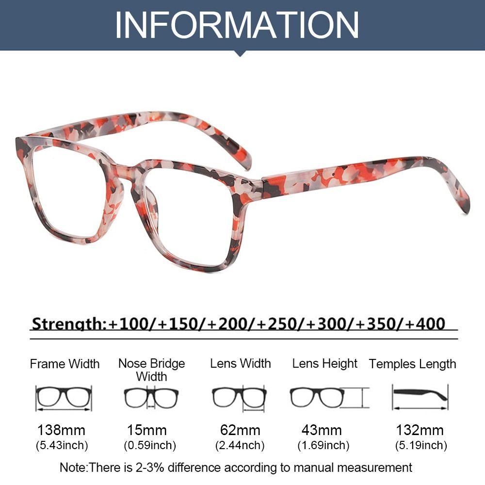 R-flower Kacamata Baca Pria Wanita Portable Vintage Ultra Light Frame