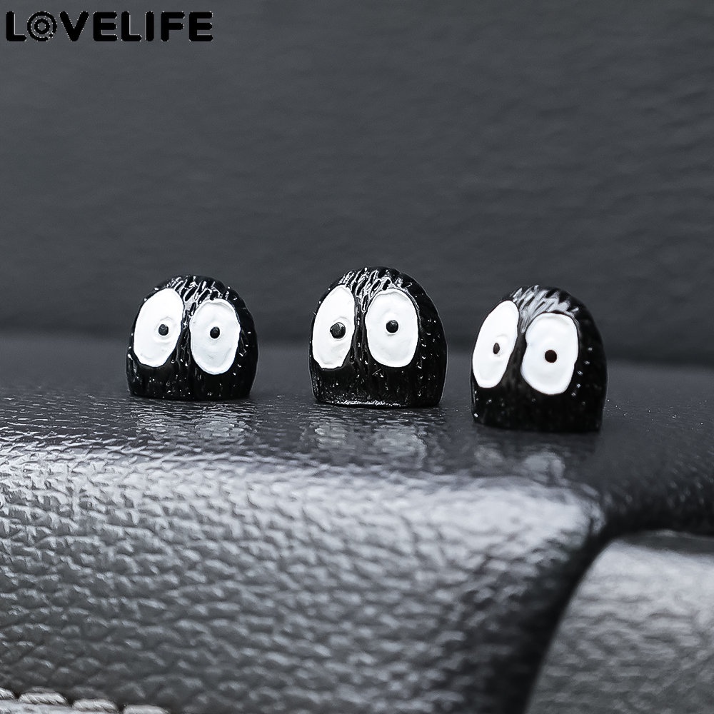 Car Center Console Lovely Decoration Kaca Spion Mobil Charms Ornamen Kartun Bola Bara Arang Hitam Artikel Dekorasi Untuk Mobil Rumah Penggunaan Ganda