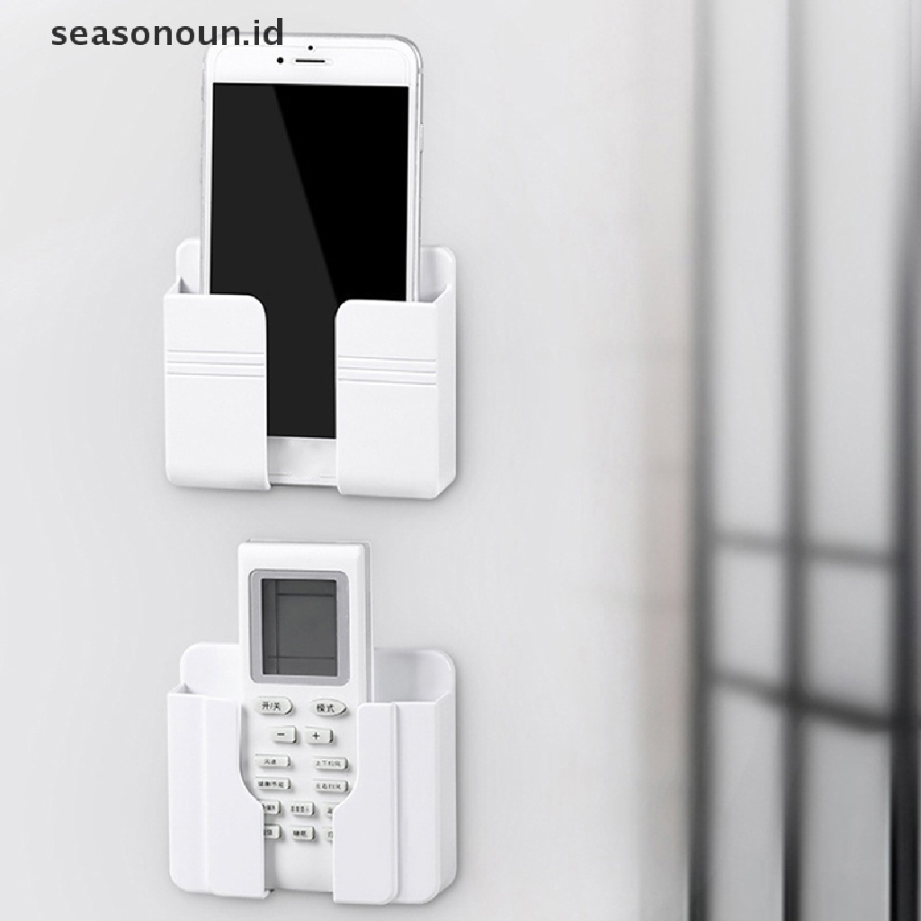 Seasonoun Kotak Penyimpanan Yang Dipasang Di Dinding Remote Control Case Phone Plug Charging Holder Rack New.