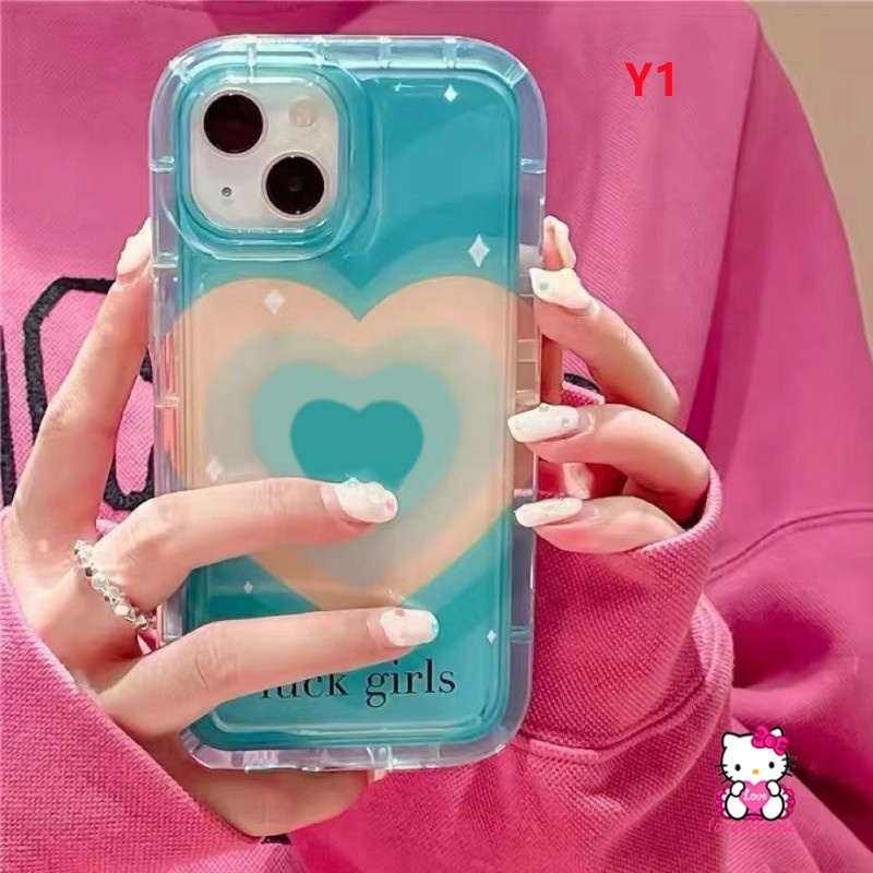 Oppo A15 A3s A5 A9 A95 A96 A76 A7 A53 A5s A17 A17K A12 A57 A16 A54 A55 A74 A16s A16K A1K A77s A31 A52 A12E A72 A35 A15s A77 A16E A33 A92 Airbag Ins Gradasi Love Heart Soft Case