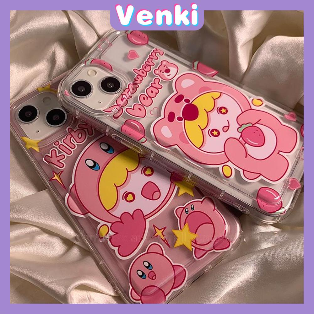 Case For iPhone 14 Pro Max Soft TPU Jelly Airbag Case Cute Pink Bear Hood Girl Camera Protection Shockproof For iPhone 14 13 12 11 Plus Pro Max 7 Plus X XR