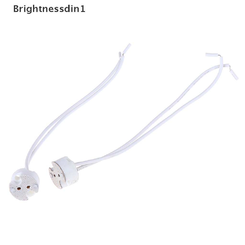 [Brightnessdin1] 1per5/10pcs MR16 GU5.3 base socket wire connector Lampu led Tempat Keramik  Butik