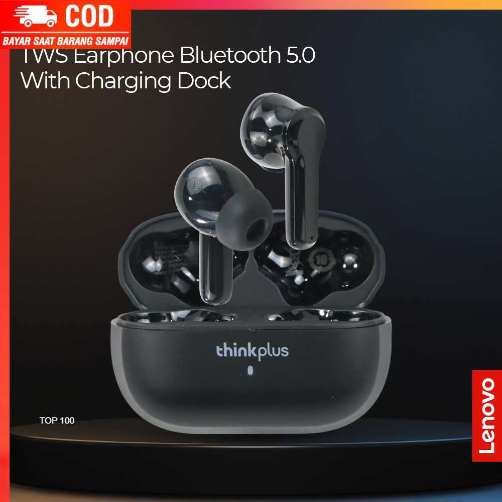 ( 100% BARANG ORI ) Lenovo Think Plus TWS Earphone Bluetooth 5.0 with Charging Dock - LP1S