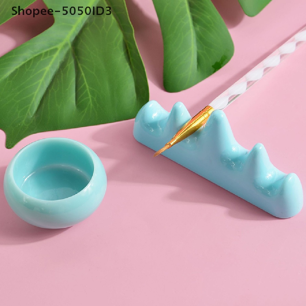 [HOT] 1pc Nail Art Pen Washing Pen Cup Dengan Holder Nail Washing Cleaning Cup [ID]