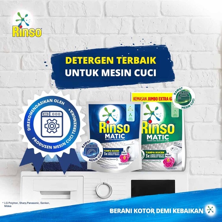Rinso Detergent Cair Konsentrat Deterjen Matic Mesin Cuci Bukaan Atas 1.45 L x3