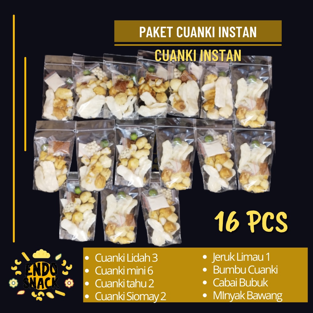 Paket Cuanki Instan 16 Pcs Lengkap dengan Jeruk Limau Limo