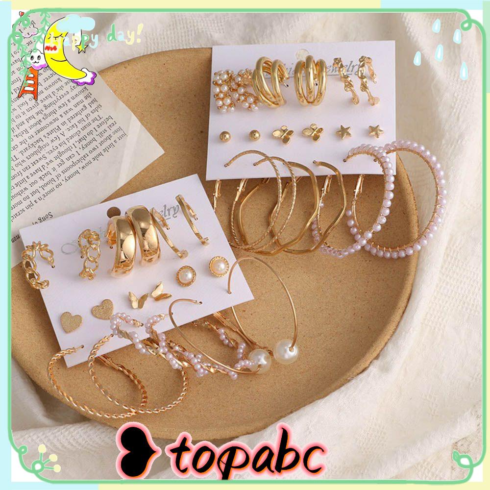 Set Anting Drop TOP INS Style Perhiasan &amp; Aksesoris Anting Stud Mewah Fashion Jewelry Earrings Untuk Wanita Geometris