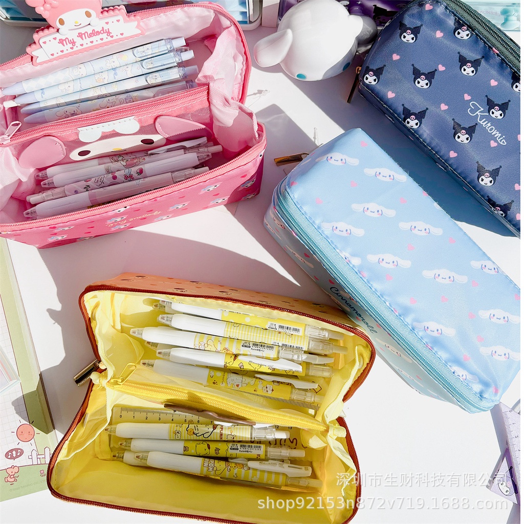 (YUMIOLSHOP21)TEMPAT PENSIL SANRIO 2023 KOTAK PENSIL SANRIO PERSEGI PANJANG TERBARU CINNAMOROL KUROMI