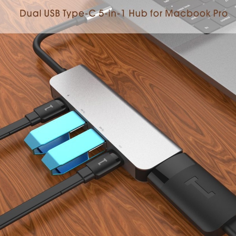 Zzz USB HUB Adapter Ke 2x USB TypeC Splitter Support PD60W