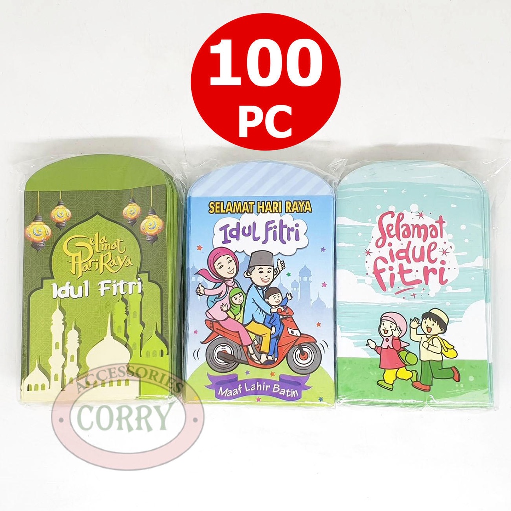 

Angpao Idul Fitri Lebaran Isi 100 Bulk Grosir Murah 10 Cm Amplop Uang Kuning Hijau Biru Pink