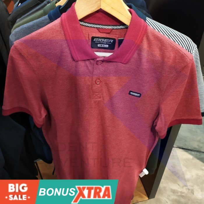 Kaos Polo EIGER1989 X Strike Shirt Maroon 91000 5618 Original Cowok  KEREN AWET