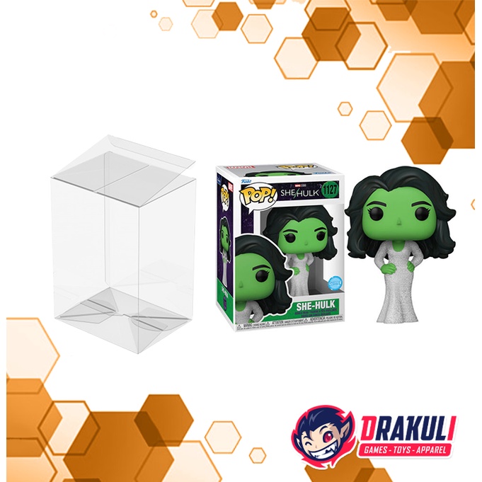 Toys Funko Pop Marvel - She-Hulk In Gala Dress (Glitter) - WITH PROTECTOR