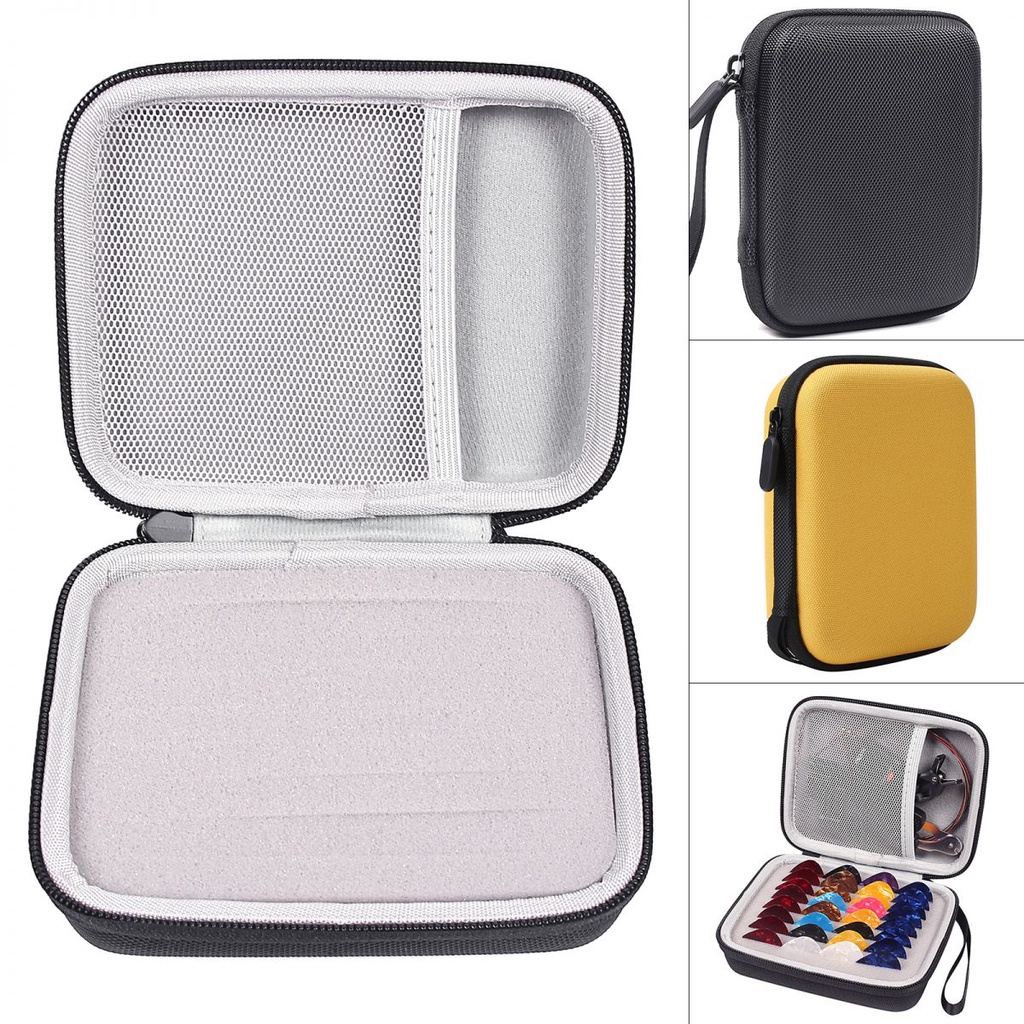 2warna Pilihan Portabel EVA Guitar Pick Holder Case Gitar Capo Tuner Strings Kantong Penyimpanan