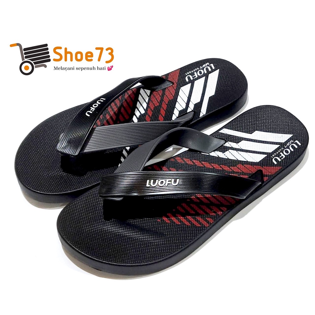 LUOFU F 1182 - E02  SIZE 40-44 ORIGINAL l Sandal jepit jelly pria l Sendal jepit cowok impor