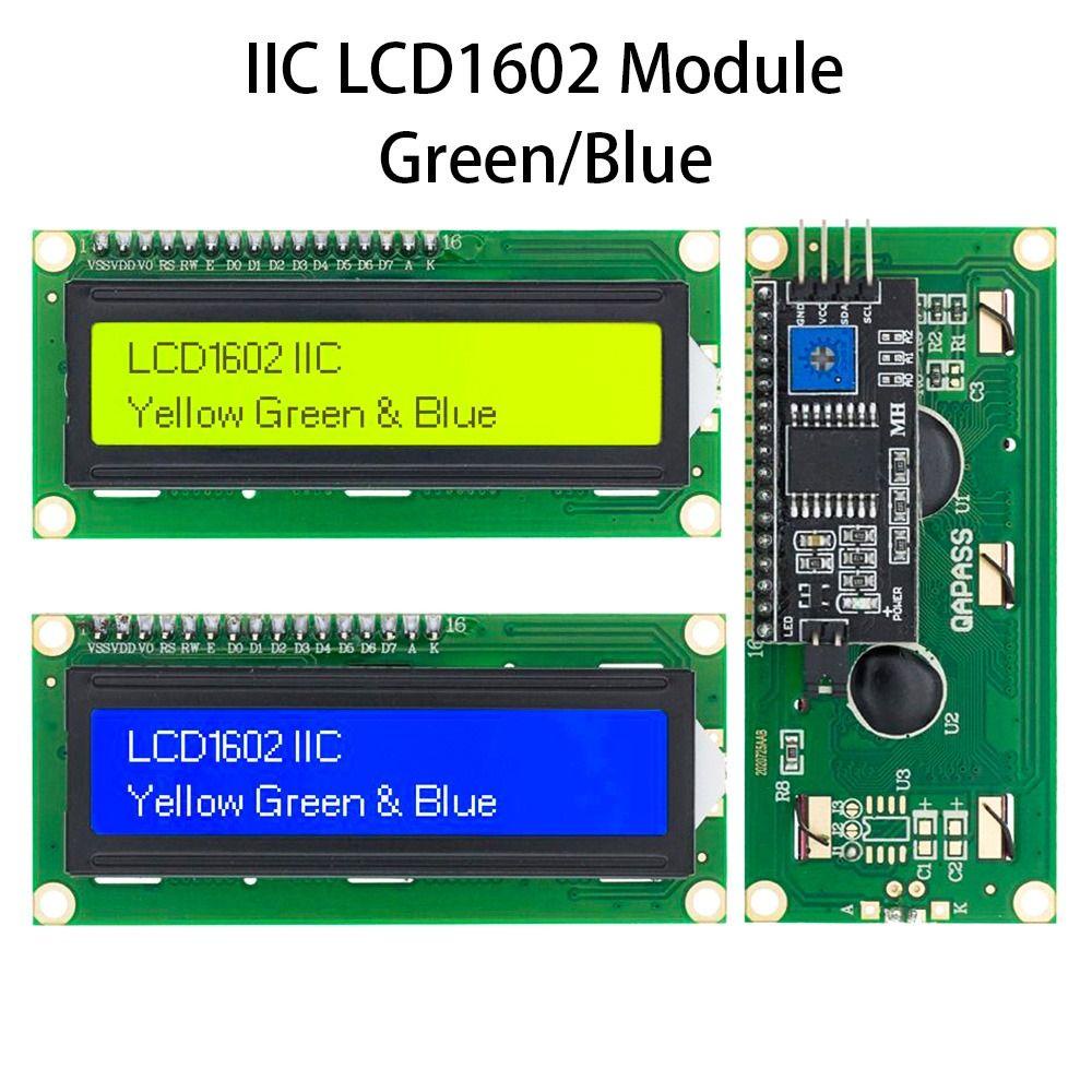 Populer 1/2pcs lcd Display Untuk Arduino lcd 1602i2c Modul HD44780 Layar Biru Hijau