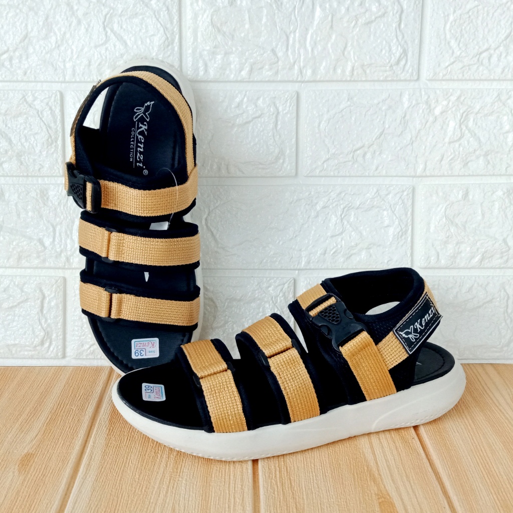 Sandal Wanita Let Gunung Kenzi Size 31-40 Hitam