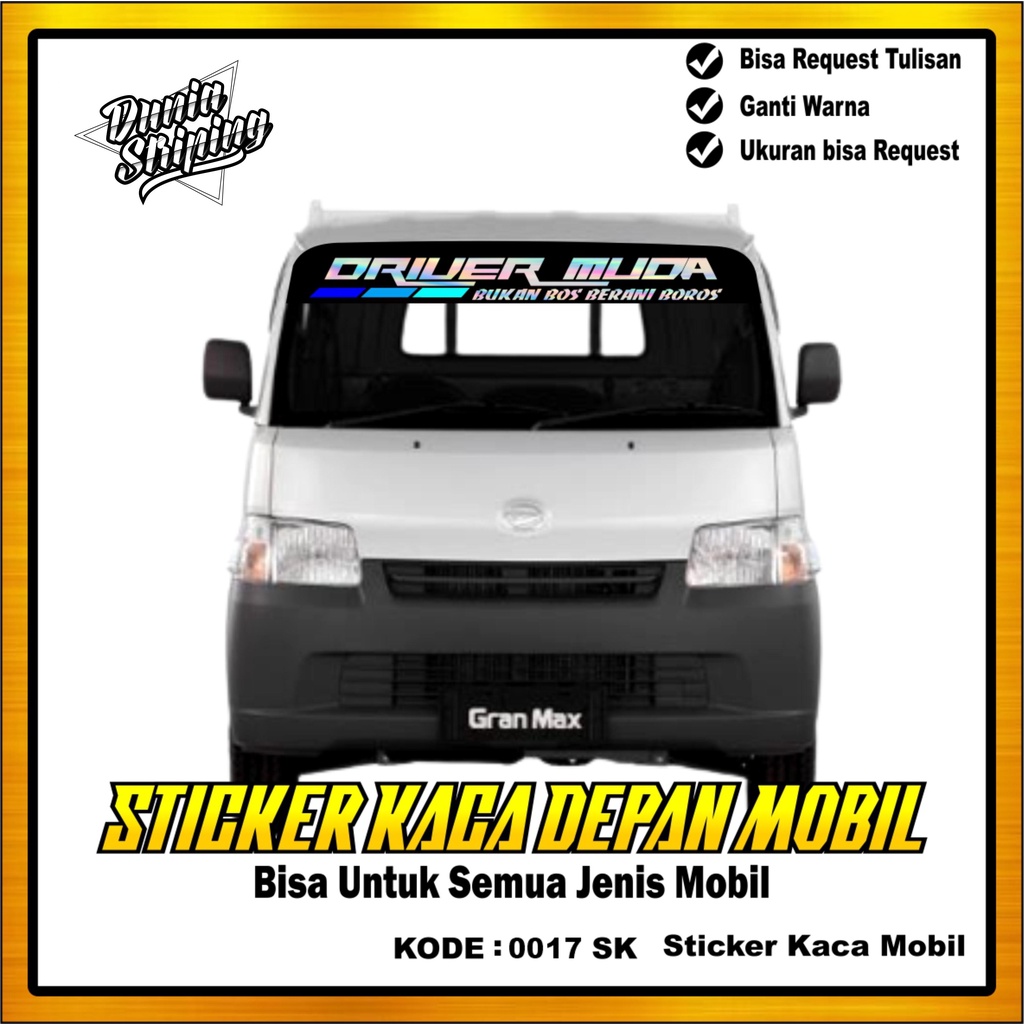 STIKER CUTING KACA DEPAN MOBIL/GRANDMAX