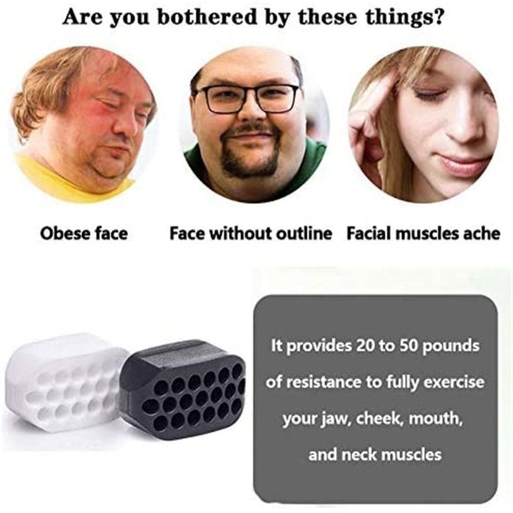 Nickolas1 Mandibular Trainer Bola Wajah Dagu Pipi Pijat Wajah Rahang Wajah Otot Pelatih Bahan Silica Gel Peralatan Fitness Pelatih Kunyah